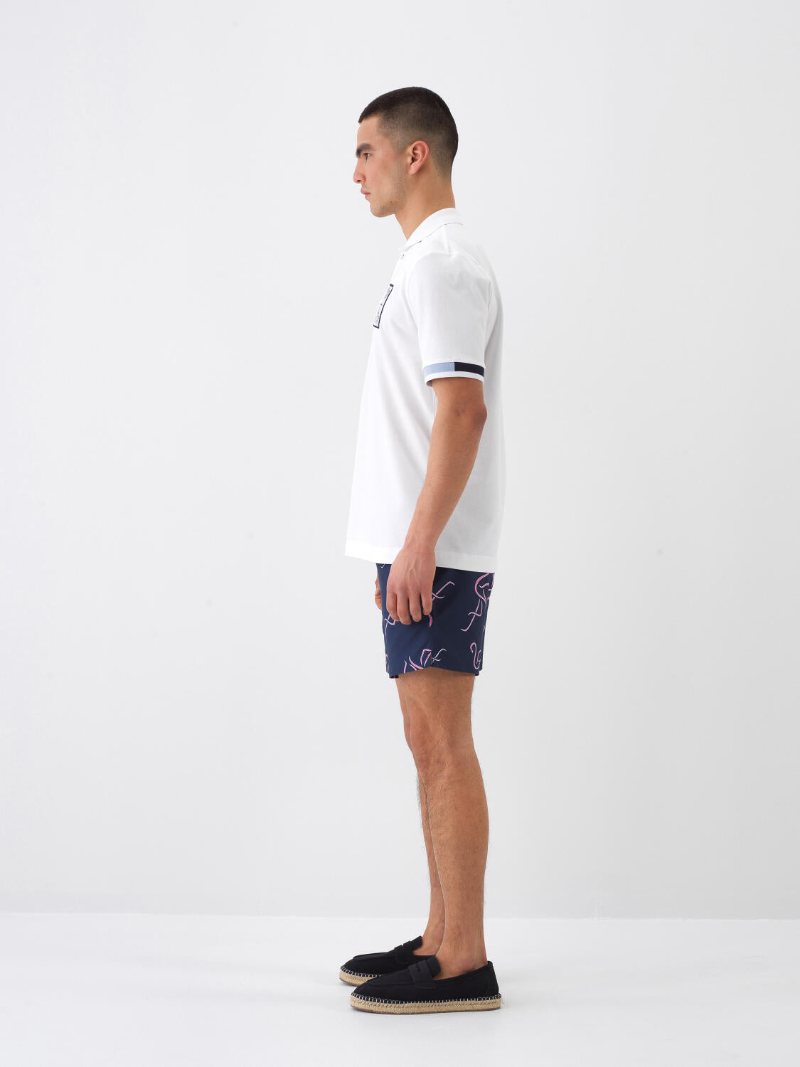 Xint White Cotton Polo With Design