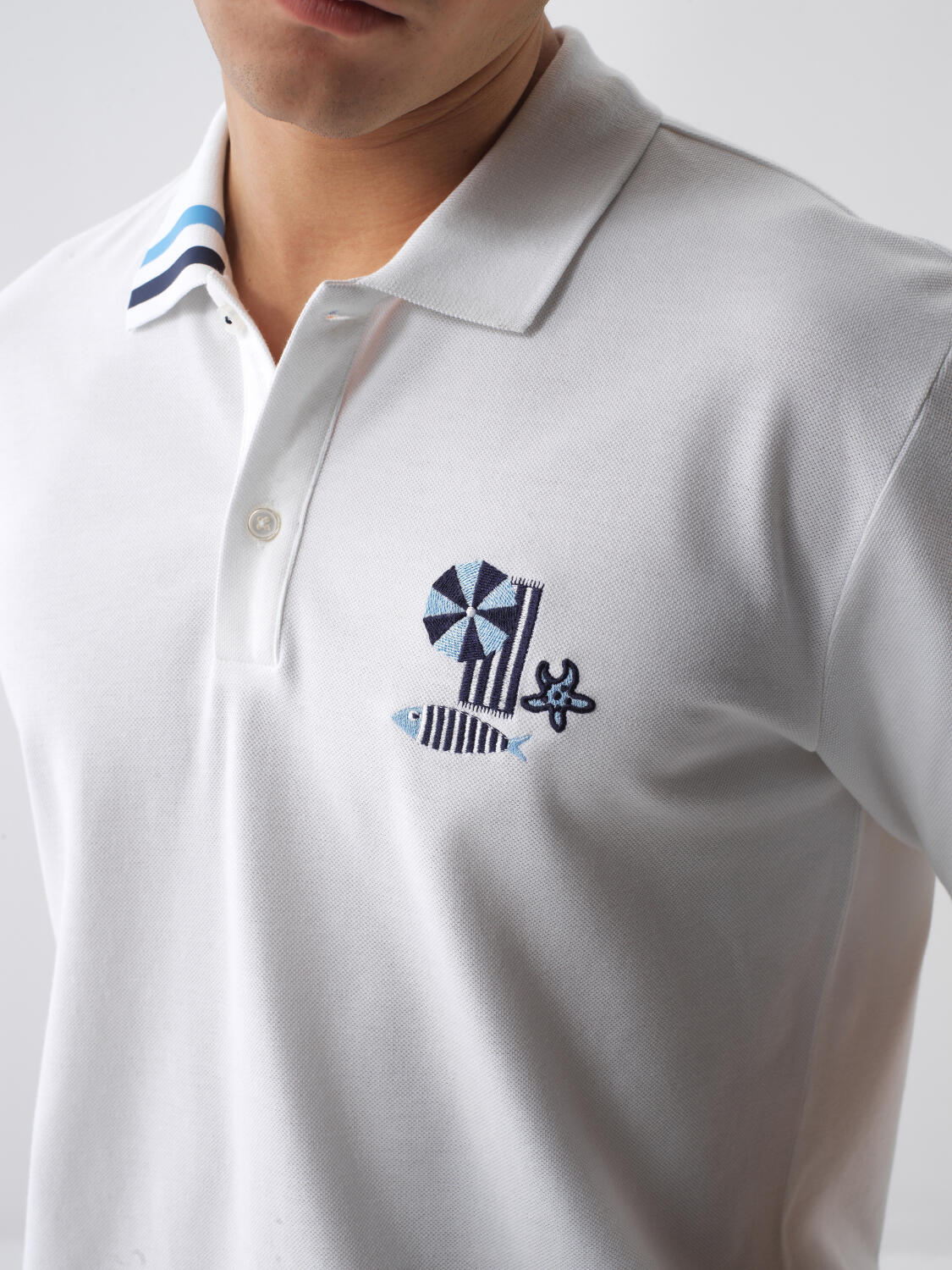 Xint White Regular Fit Cotton Polo