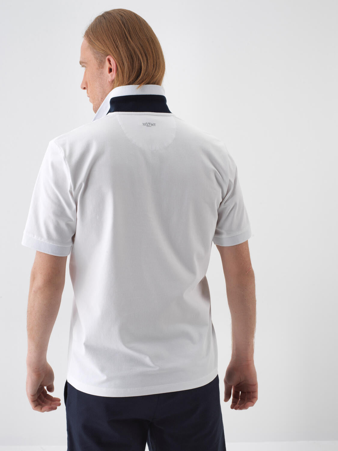 Xint Slim Fit White Cotton Polo