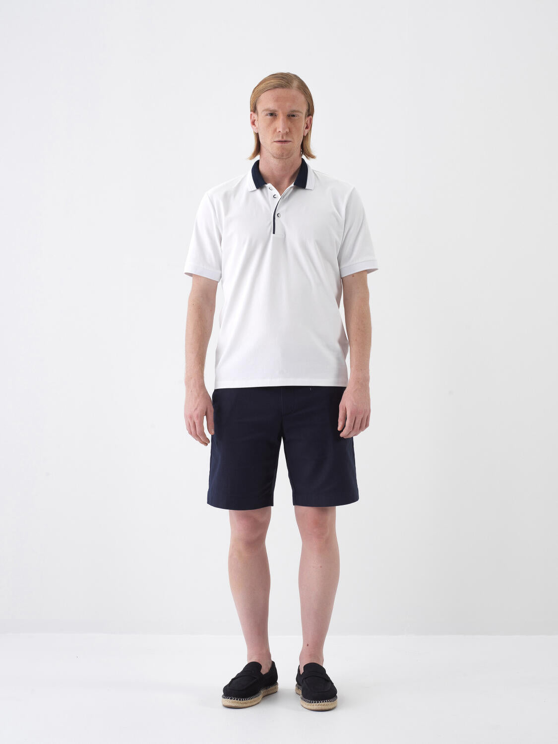 Xint Slim Fit White Cotton Polo