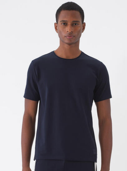 Xint Crew Neck Cotton Basic Navy T-shirt