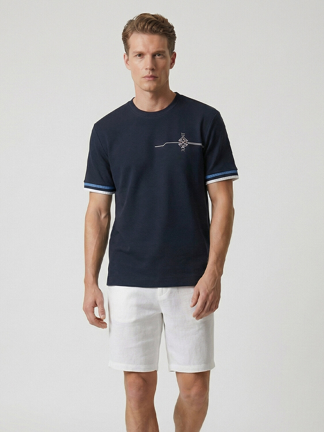 Xint Navy Short Sleeved T-Shirt