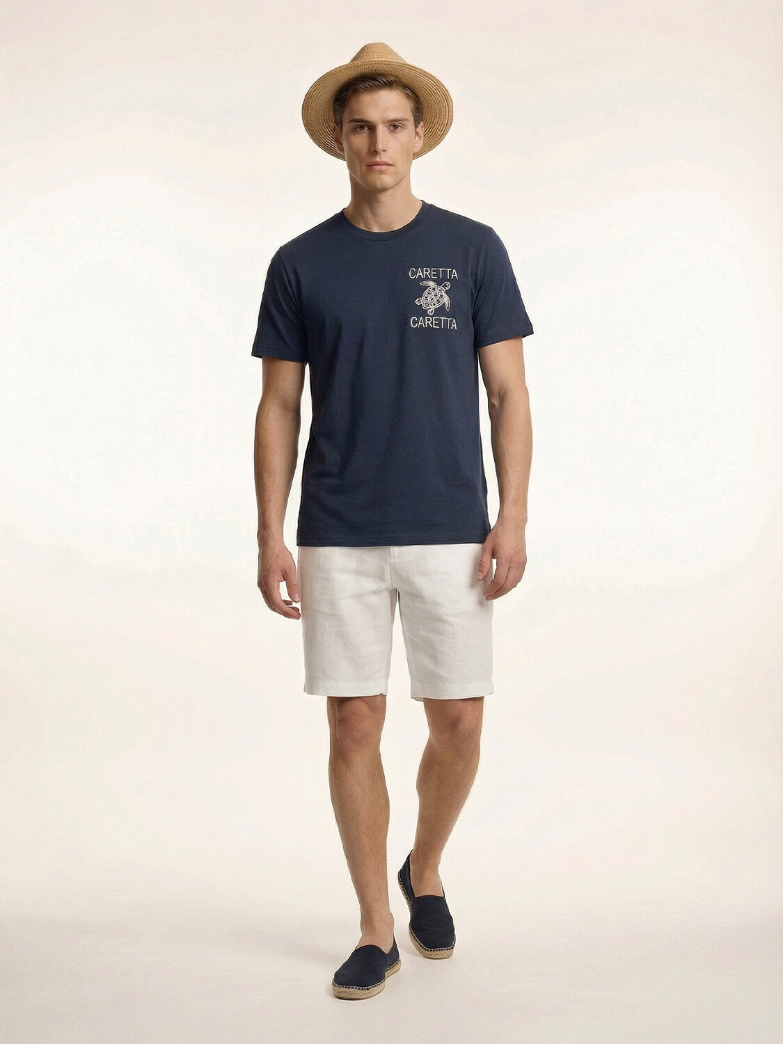 Xint Navy Printed Short Sleeved T-Shirt