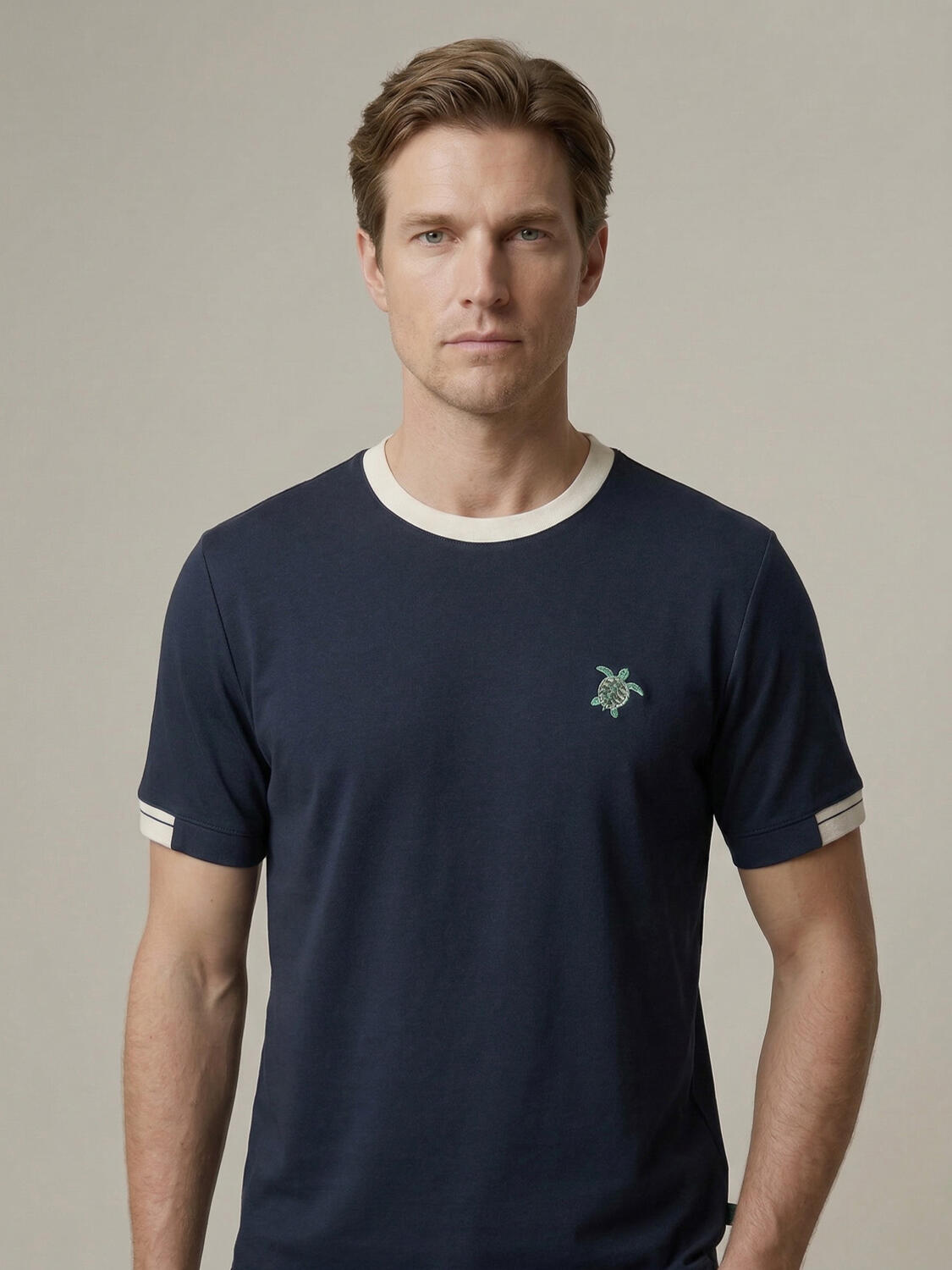 Xint Navy Short Sleeved Regular Fit T-Shirt