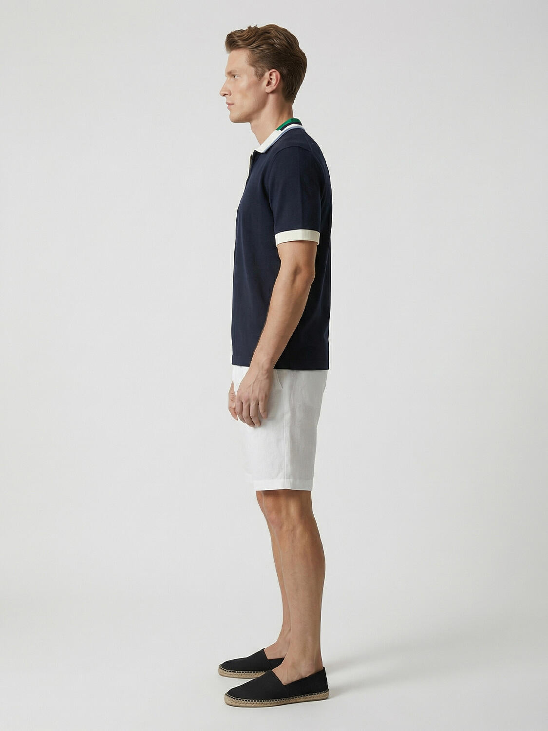 Xint Navy Polo With Modern Zip