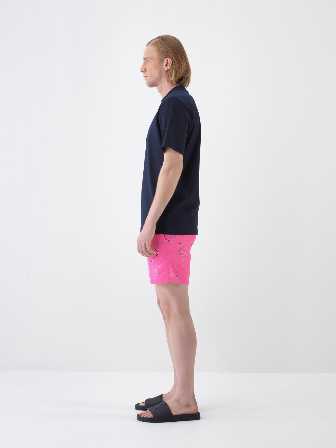 Xint Navy Regular Fit T-shirt With Back Design