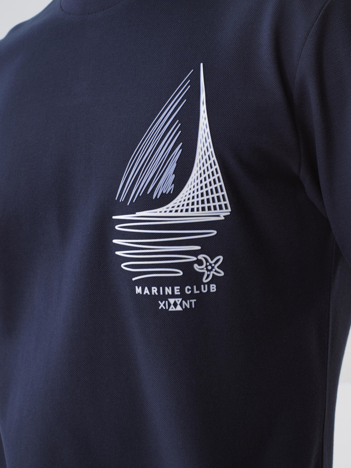 Xint Regular Fit Navy Cotton T-shirt