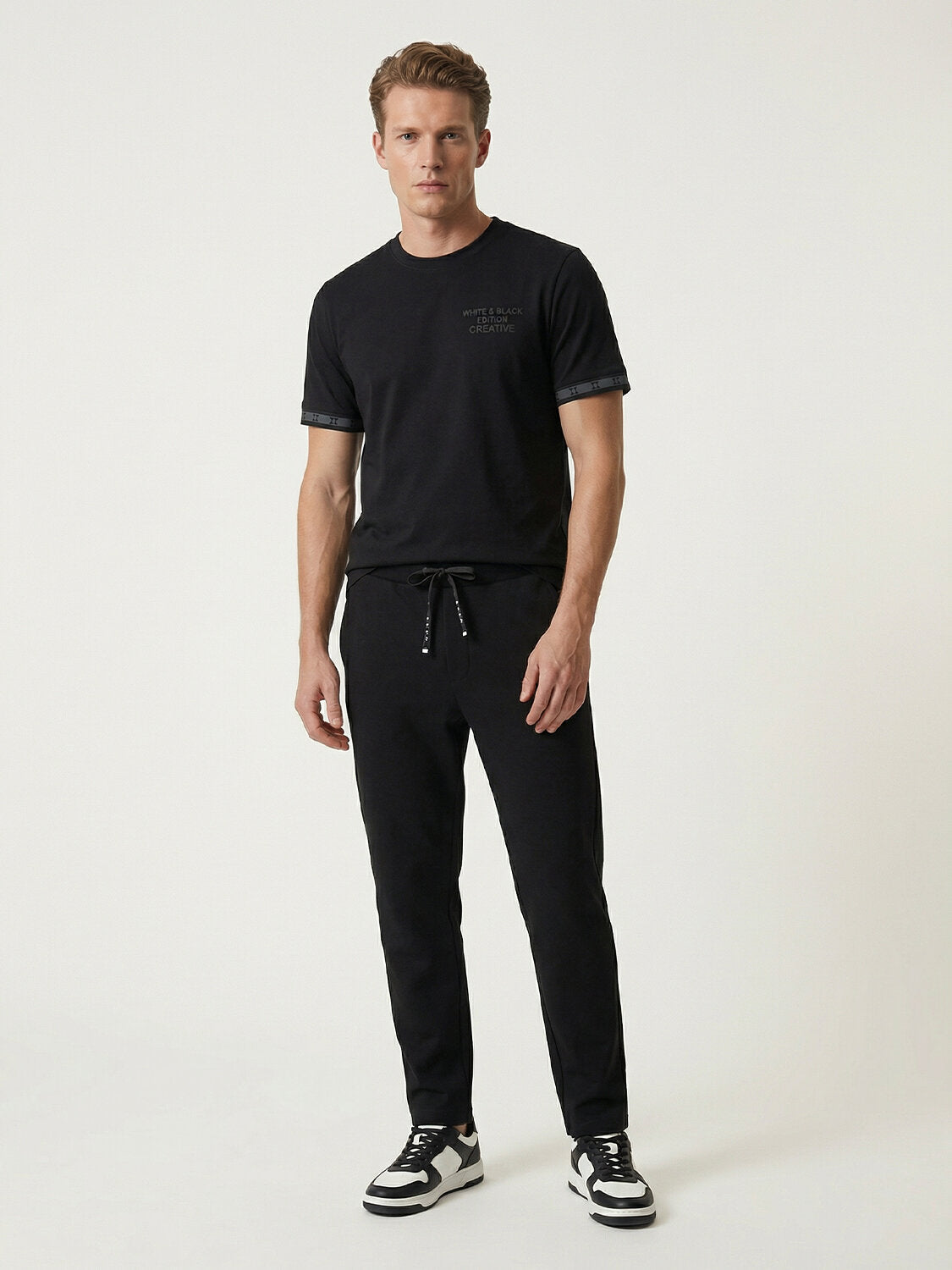 Xint Black Regular Fit Shorted Sleeved T-Shirt