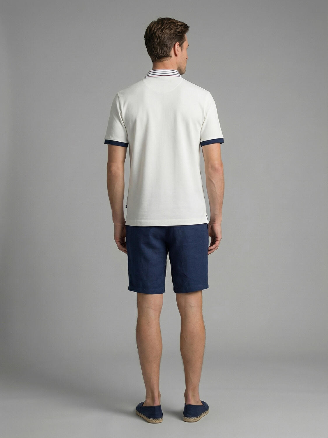 Xint White Cotton Textured Regular Fit Polo