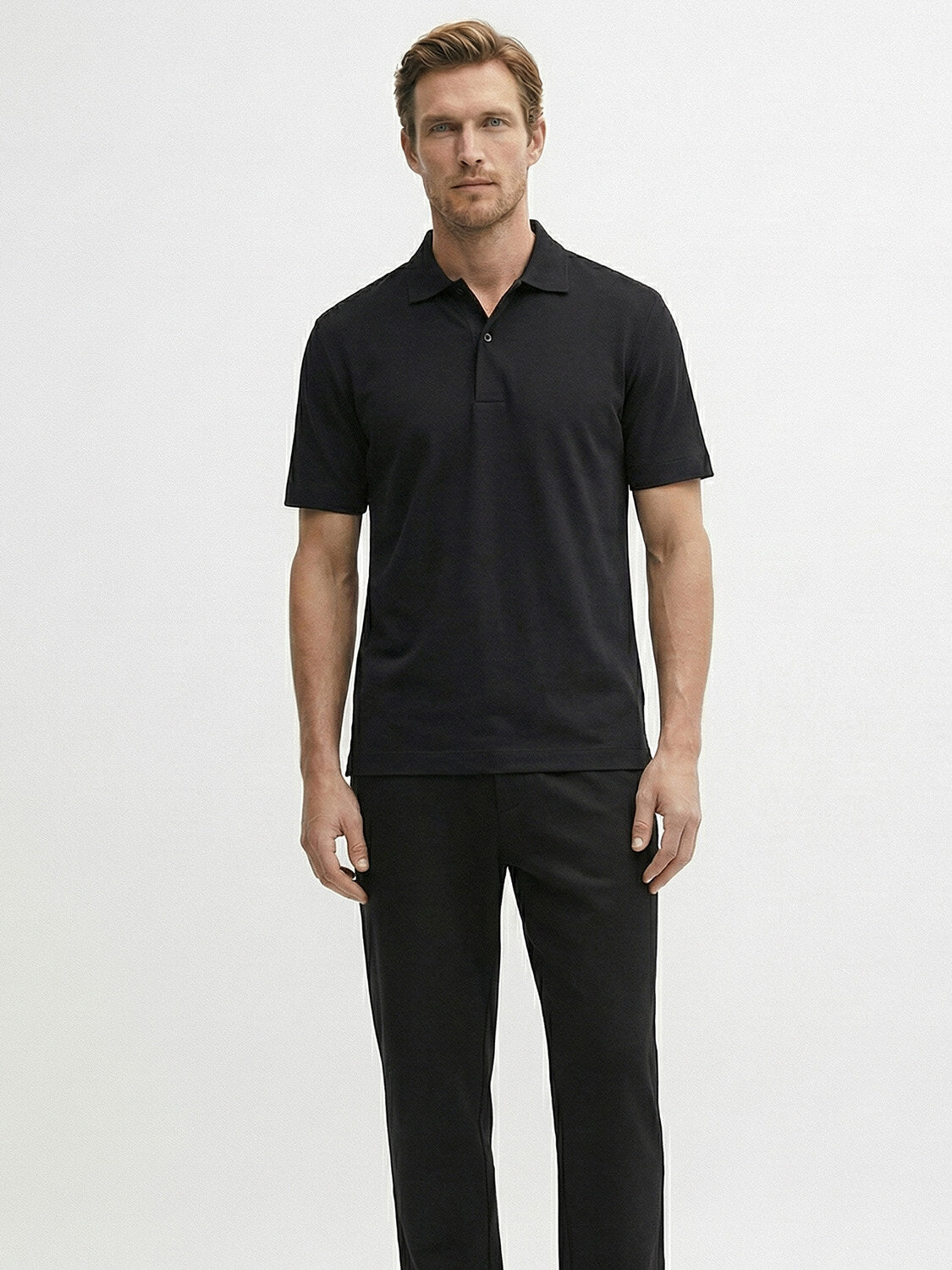 Xint Black Regular Fit Polo