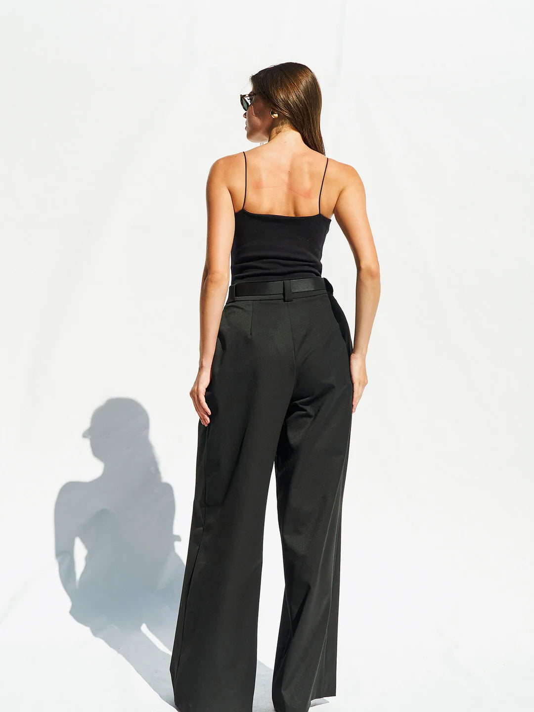 Lefon Black Body Suit With Snap Fasteners at the Bottom