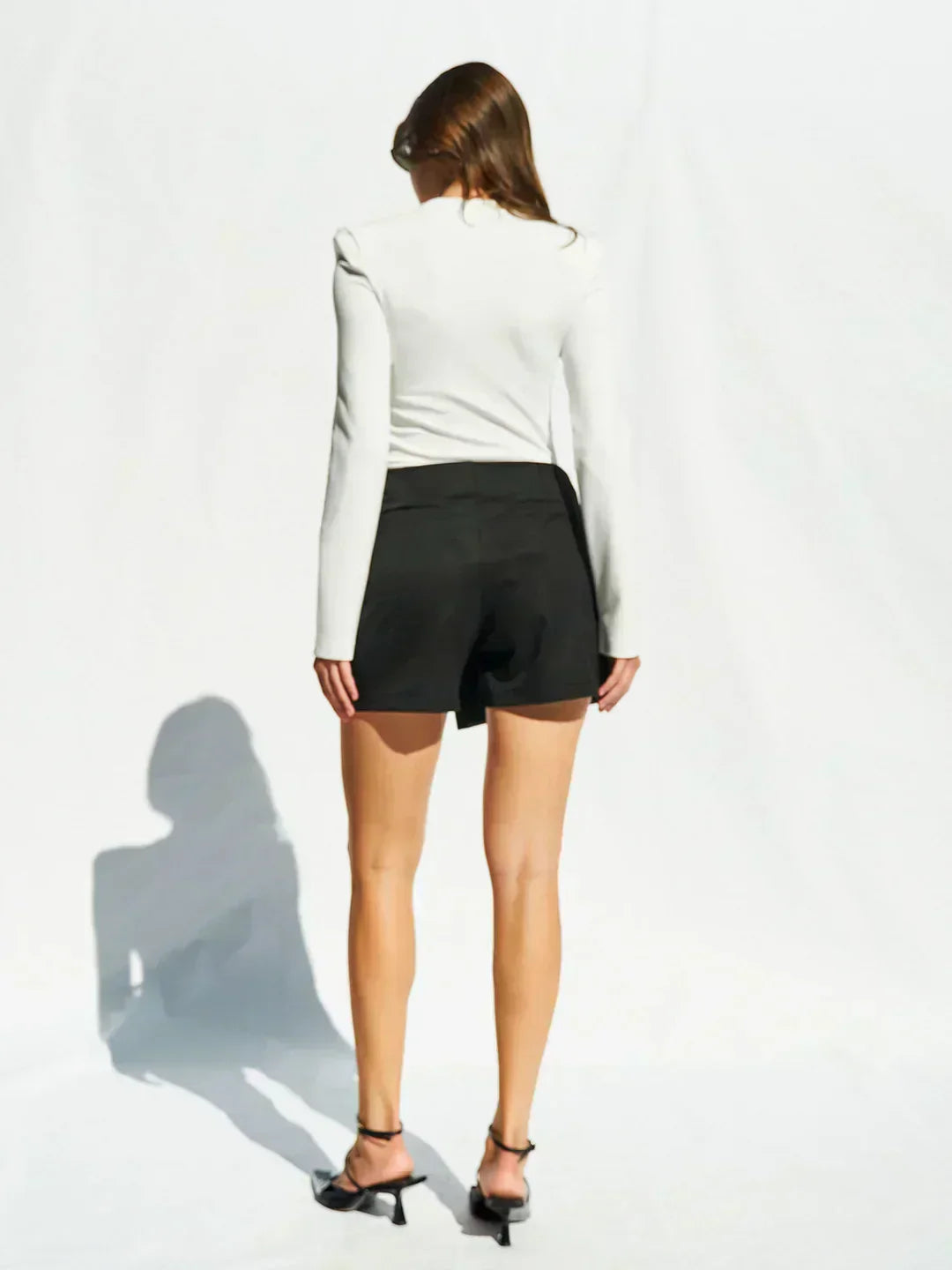 Lefon Crew Neck Padded White Top Body Suit