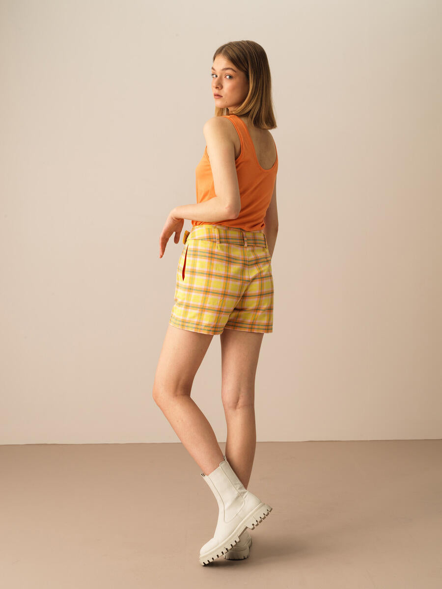 Xint Orange Regular Fit Basic Top