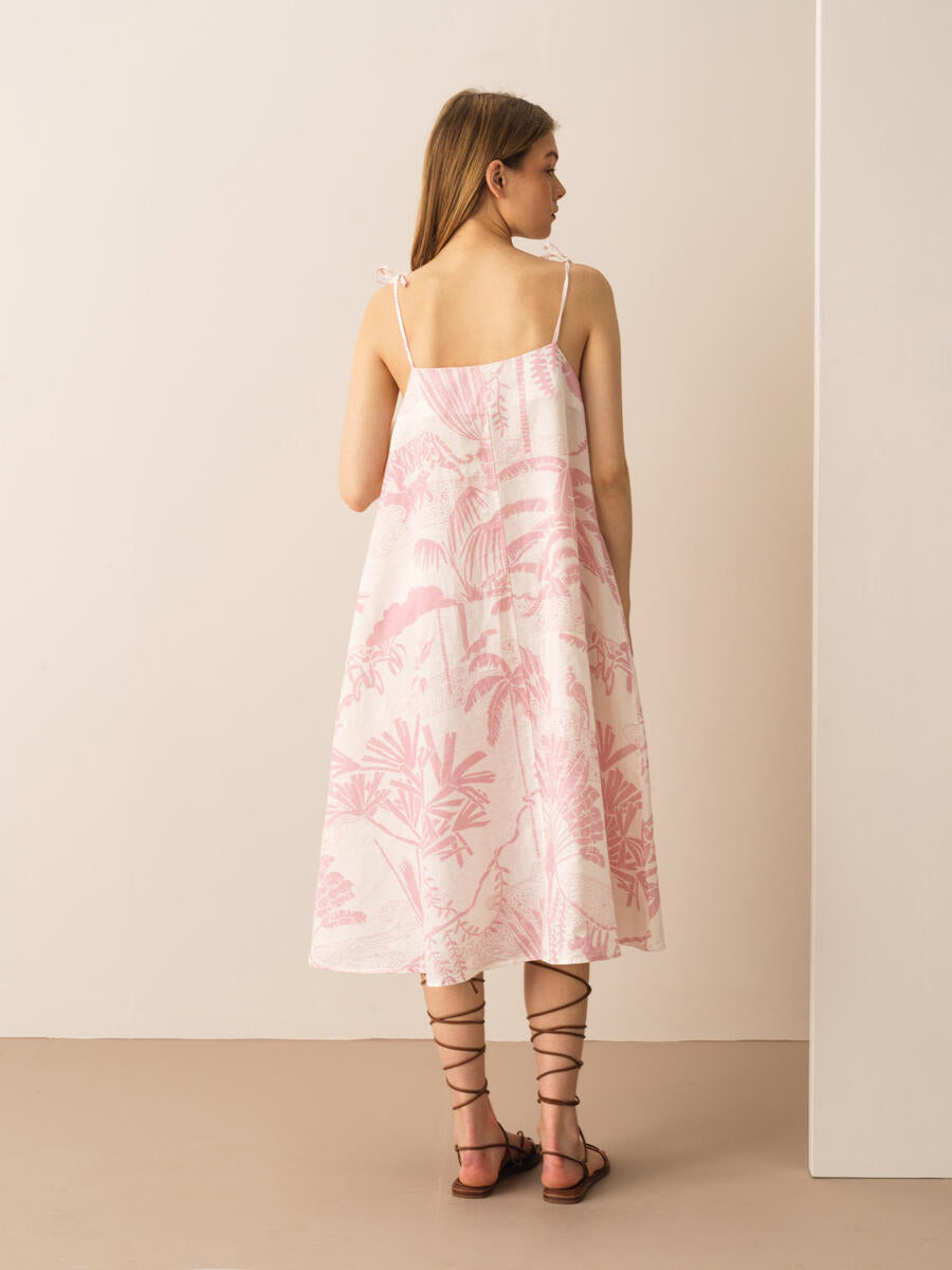 Xint Pink Linen Dress