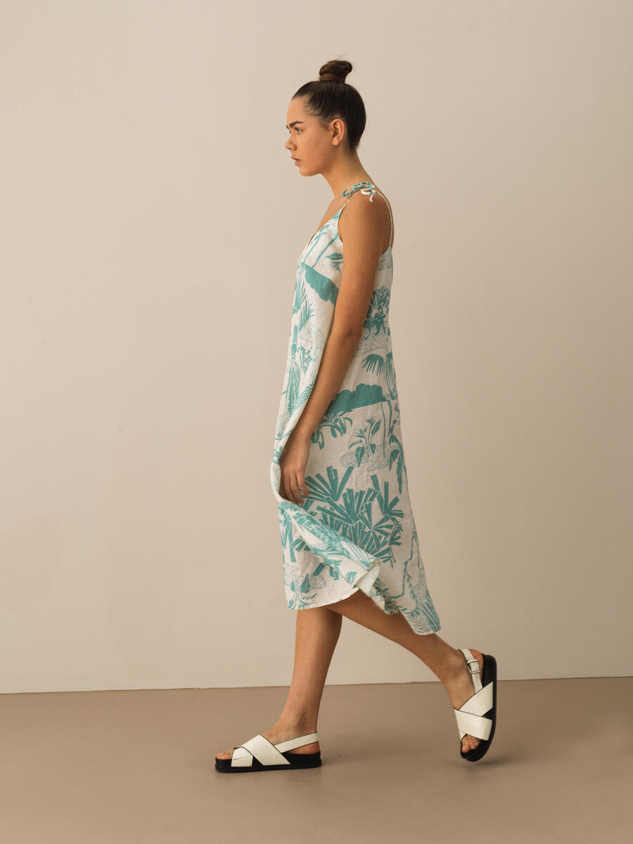 Xint Green Linen Dress