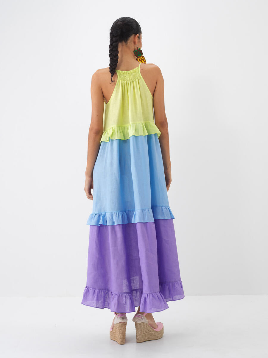 Xint Multi-Colored Dress With Tiered Design
