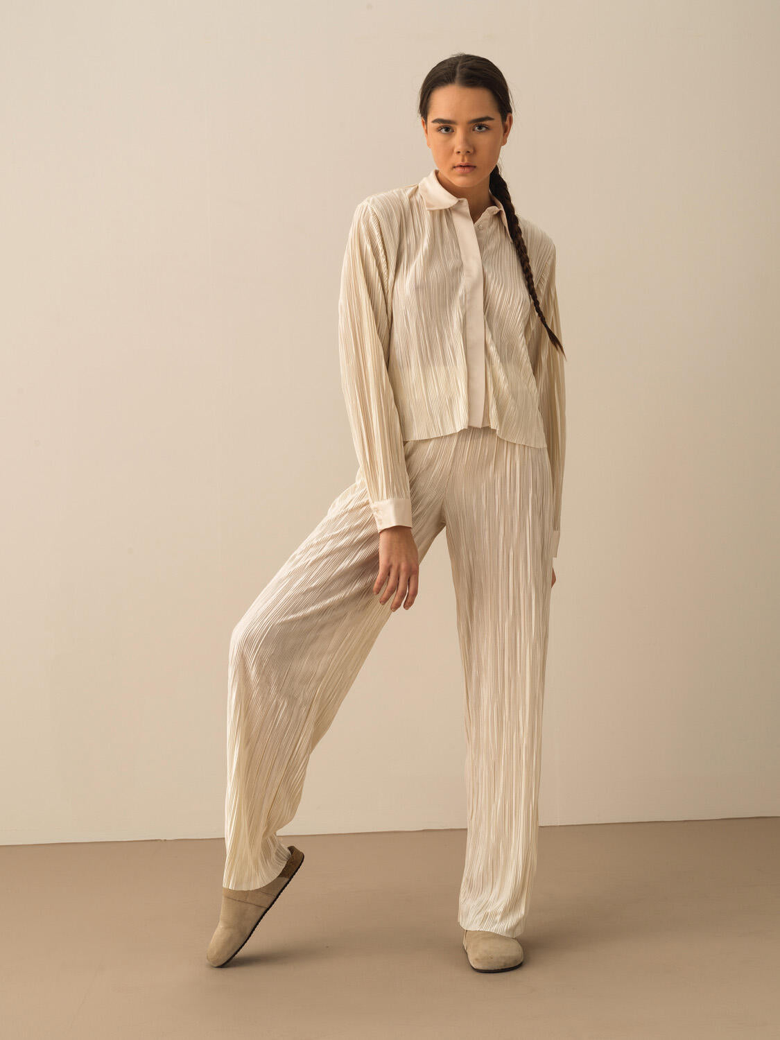 Xint Beige Oversized Pant