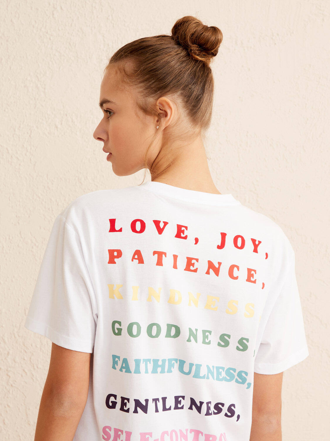 Xint White Oversize Cotton T-Shirt With Back Print