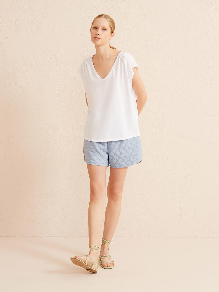 Xint White Regular Fit Cotton T-Shirt
