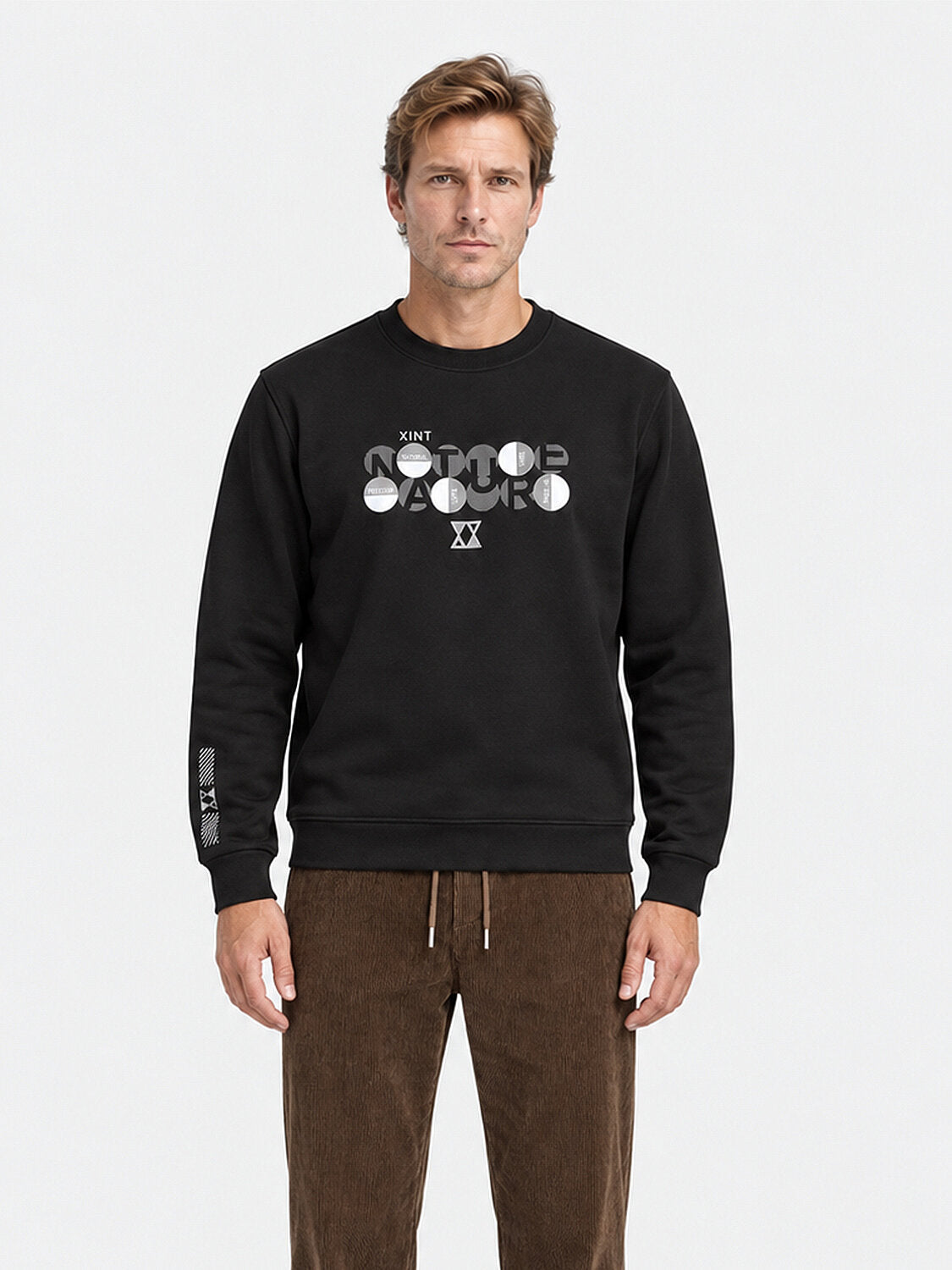 Dark Brown Round Neckline Sweater