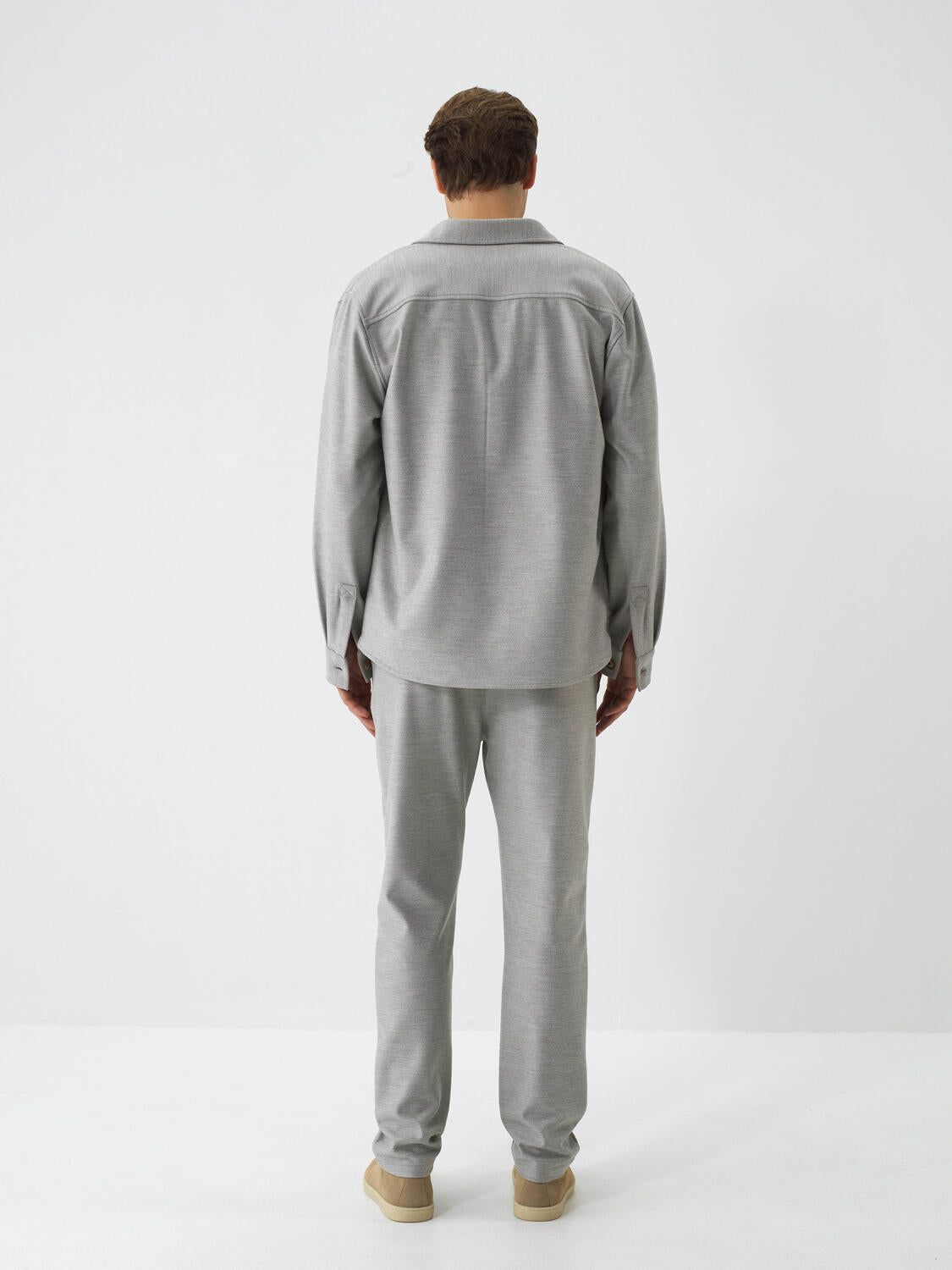 Xint Grey Flexible Textured Regulat Fit Jogger Pant