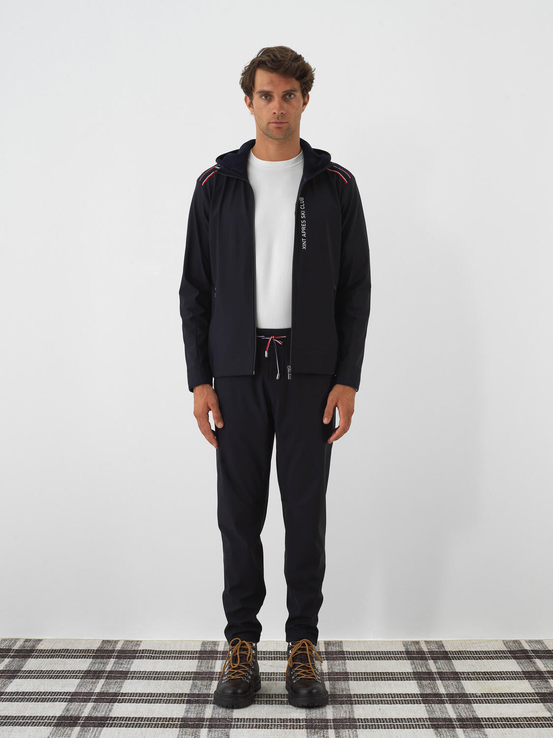 Xint Navy Flexible Textured Regular Fit Jogger Pants