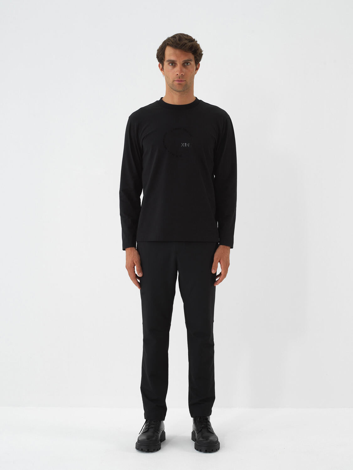 Xint Regular Fit Long Sleeve Black Pullover