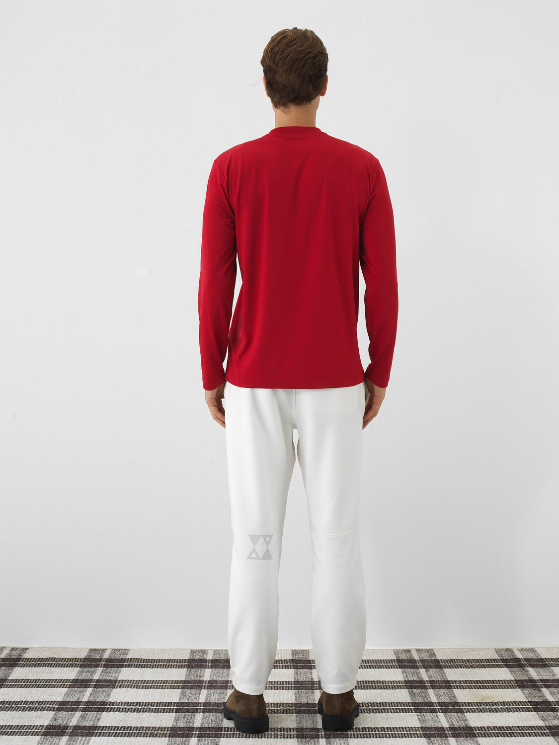 Xint Red Flexible Textured Regular Fit Sweater