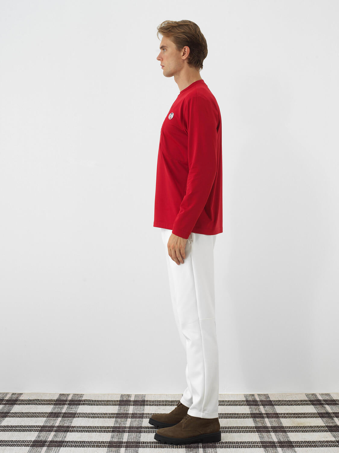 Xint Red Flexible Textured Regular Fit Sweater