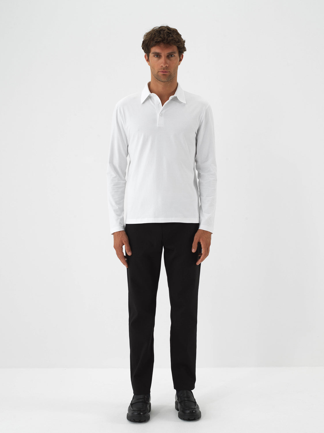Xint Offwhite Modal Textured Slim Fit Polo