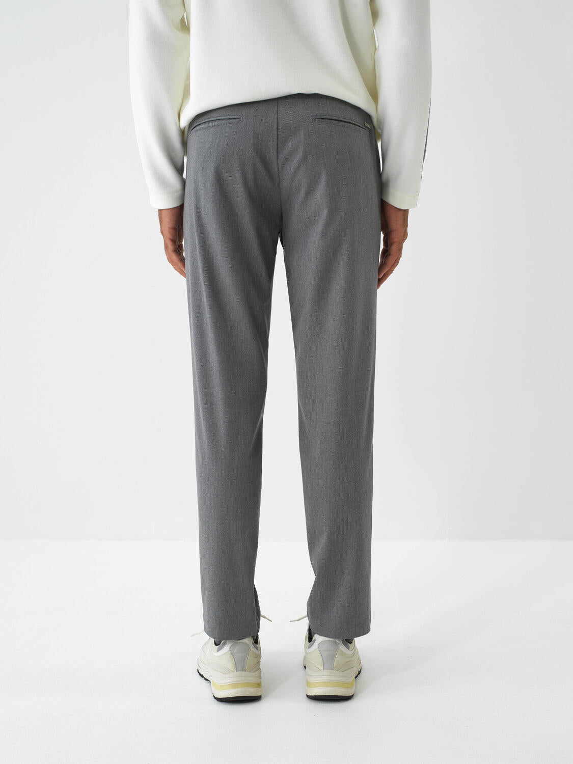 Xint Slim Fit Plain Grey Pant