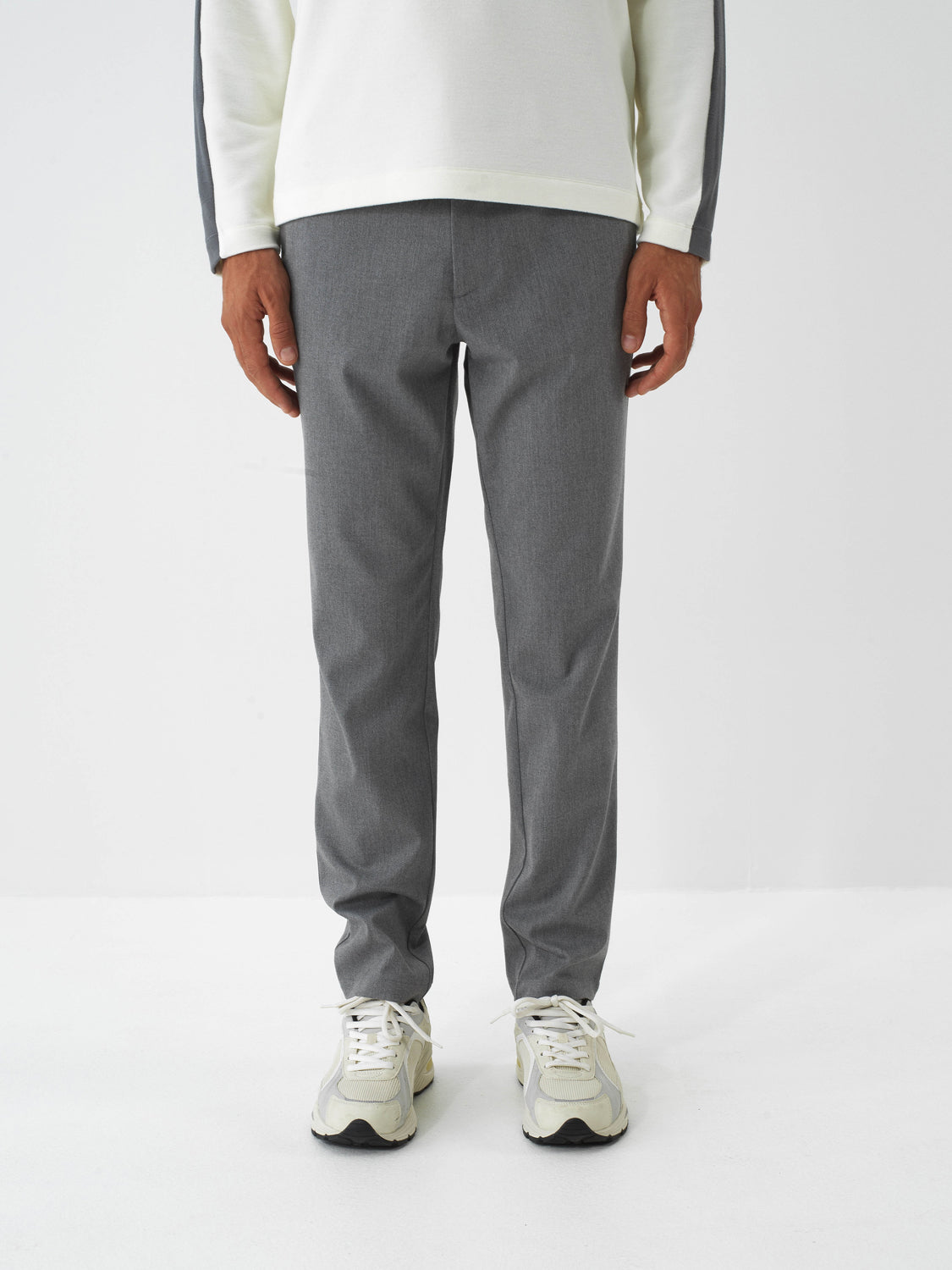 Xint Slim Fit Plain Grey Pant