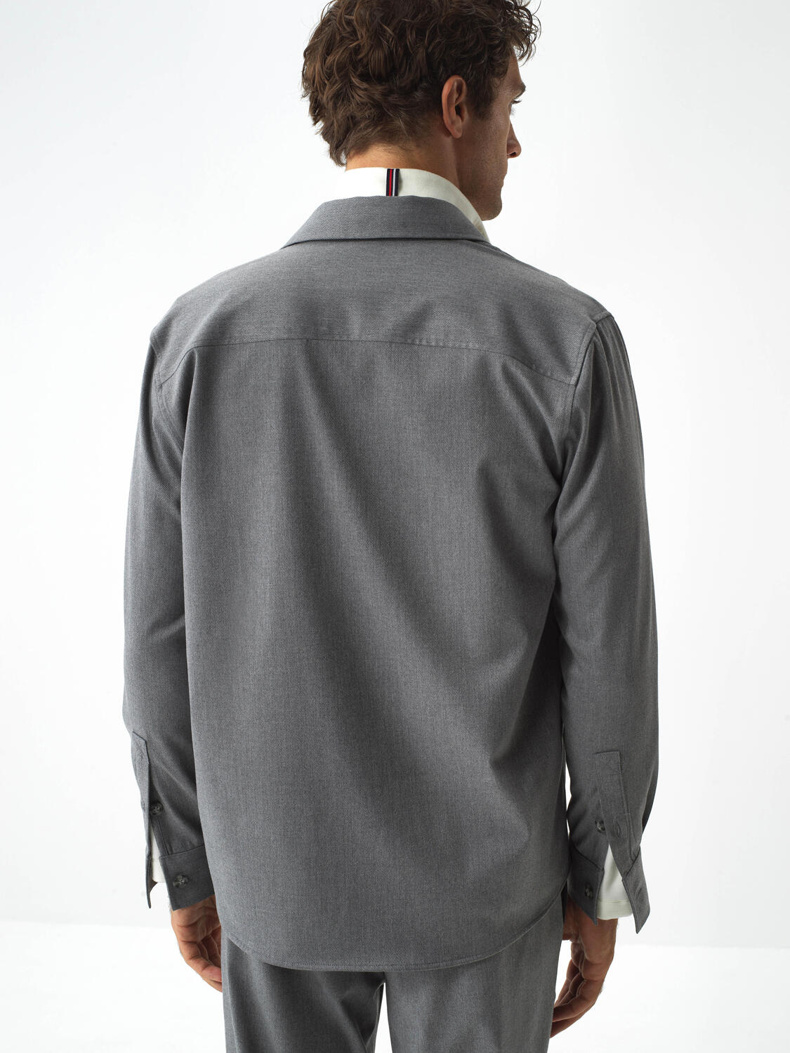 Xint Grey Flexible Textured Regular Fit Shirt
