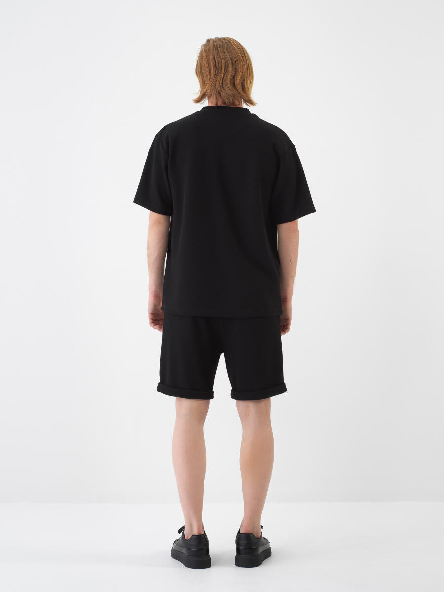 Xint Black Regular Fit Short