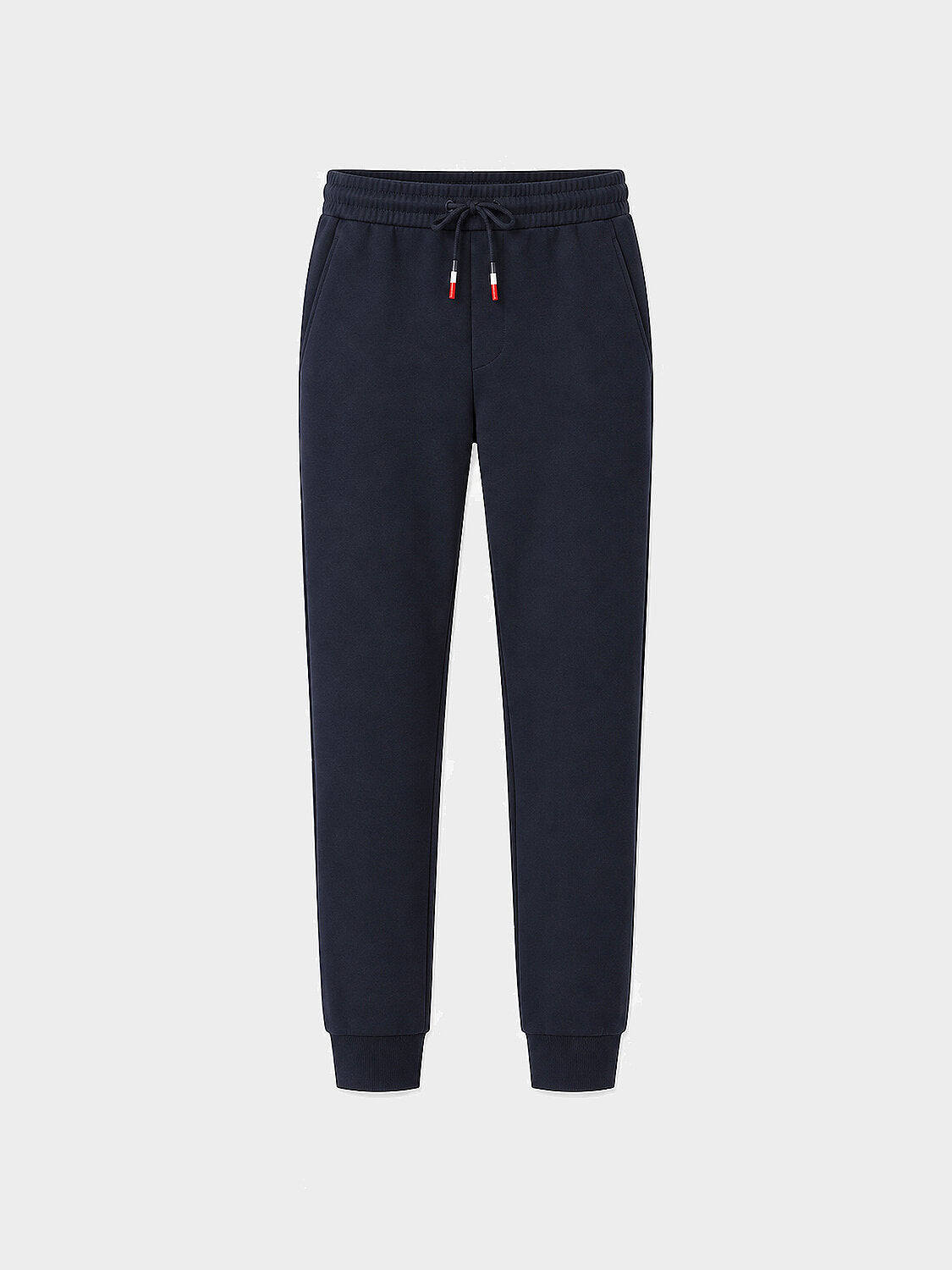 Xint Navy Cotton Textured Slim Fit Sweat Trousers