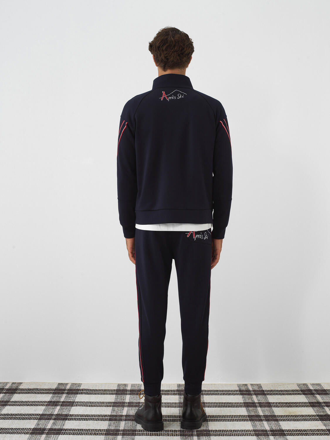 Xint Navy Blue Flexible Textured Regular Fit Sweat Jogging