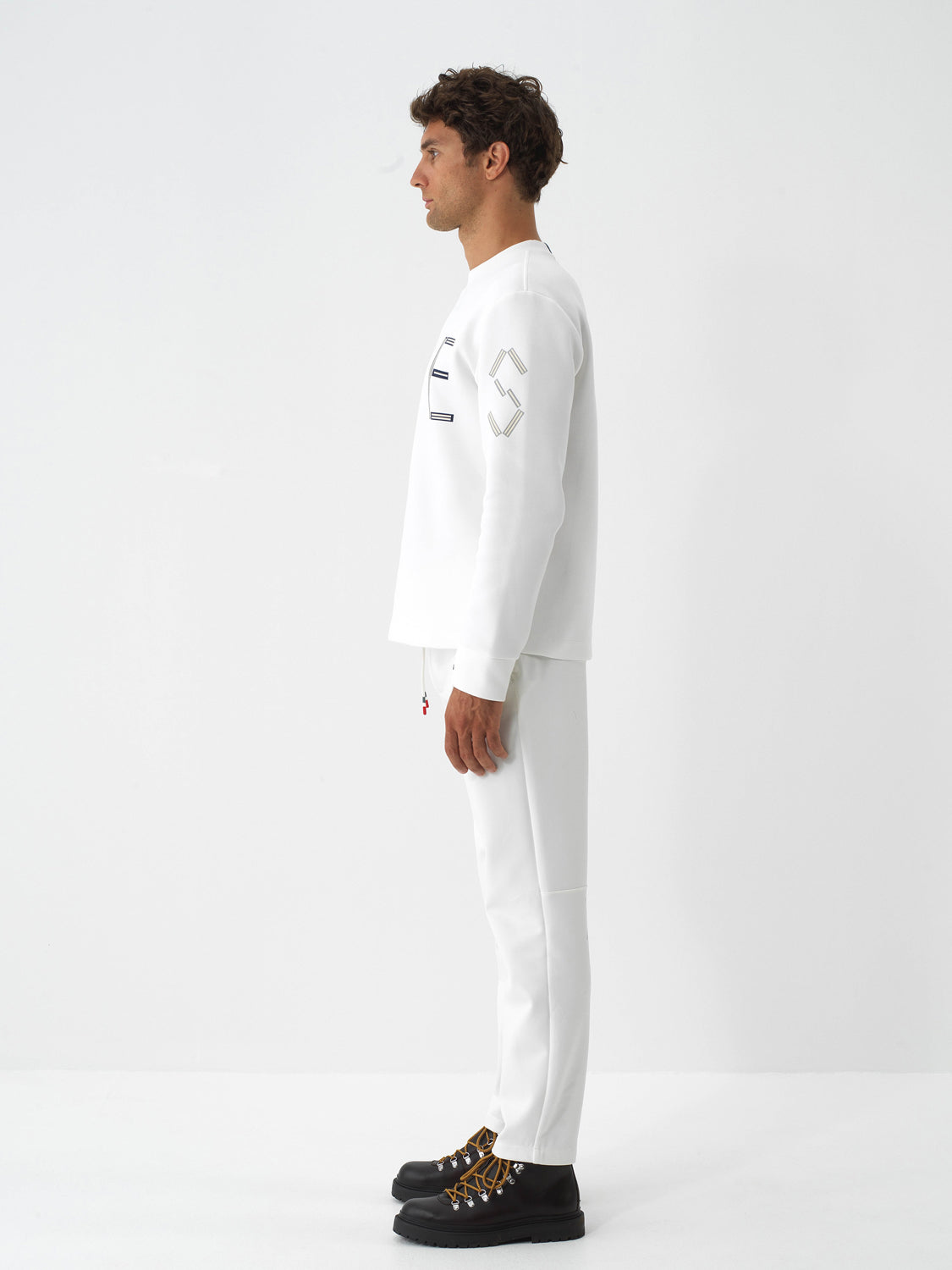 Xint Offwhite Cotton Textured Regular Fit Pullover