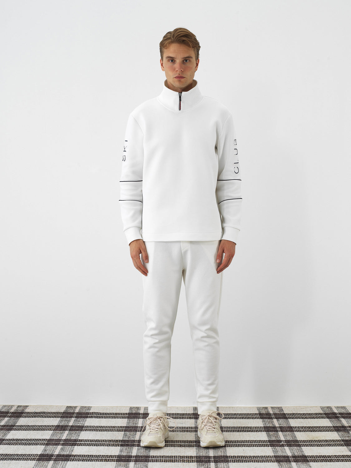 Xint Offwhite Textured Regular Fit Pullover