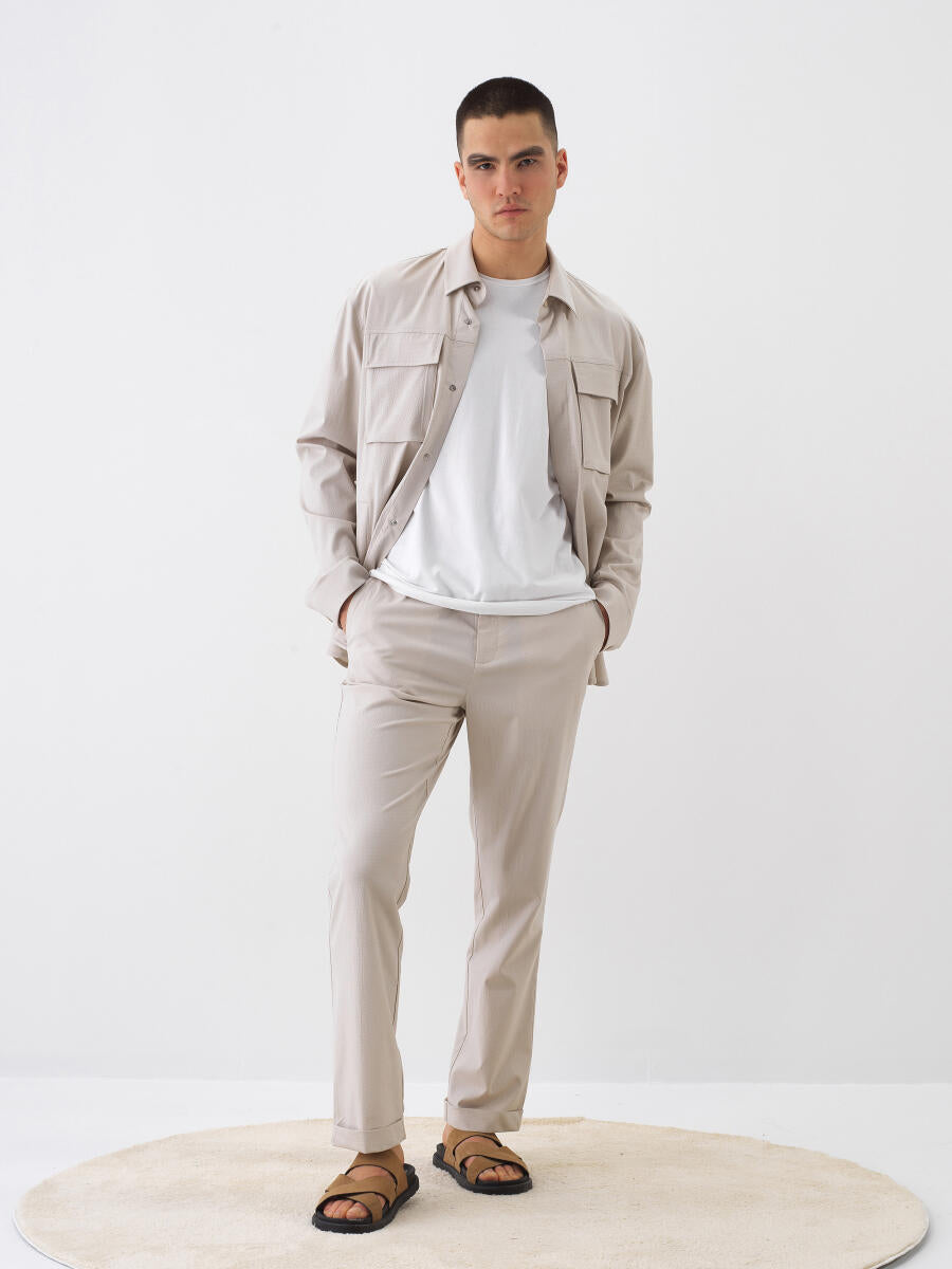 Xint Beige Regular Fit Jogger Pant