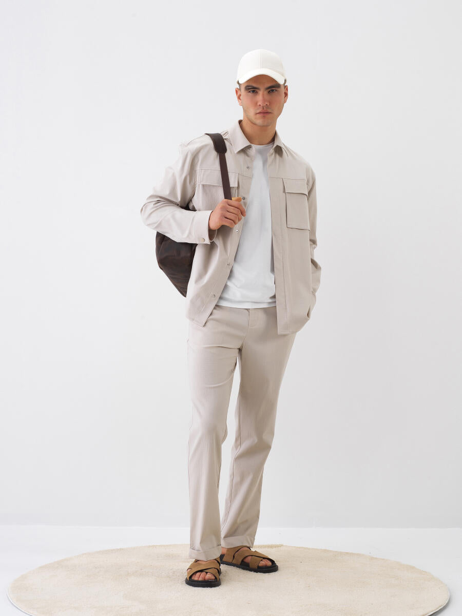 Xint Beige Regular Fit Jogger Pant