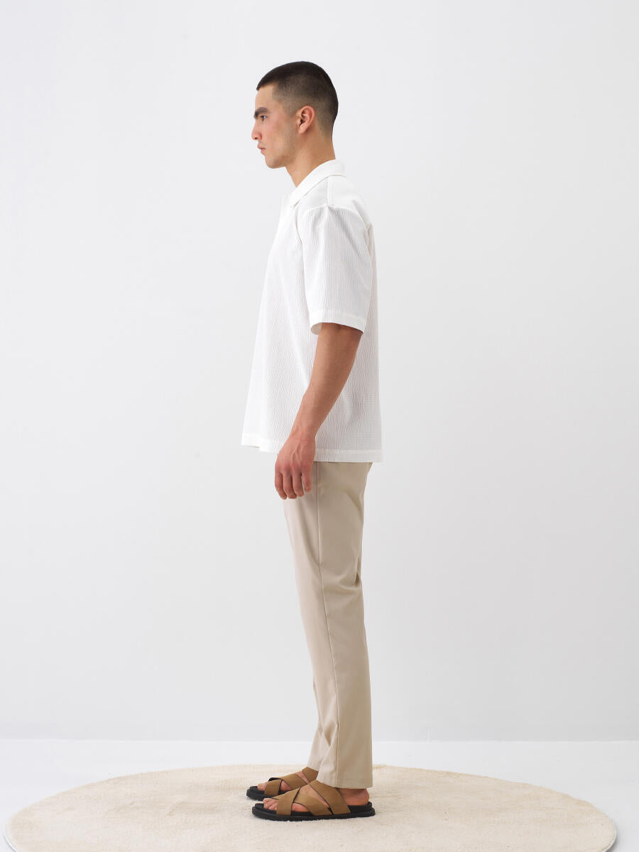 Xint Beige Jogger Pant With Elastic Waist