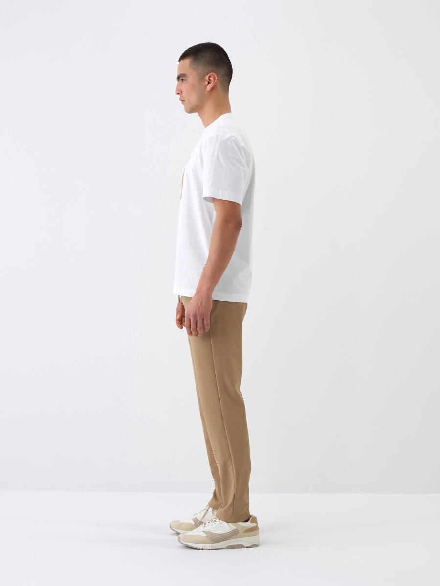 Xint Beige Slim Fit Jogger Pant