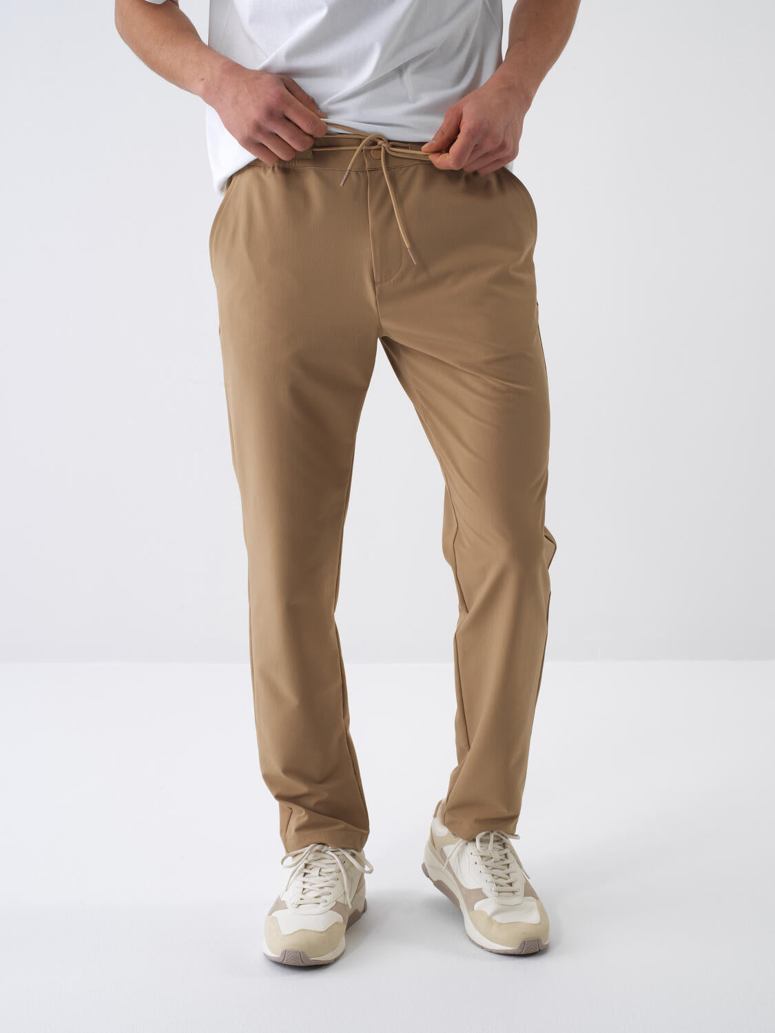 Xint Beige Slim Fit Jogger Pant