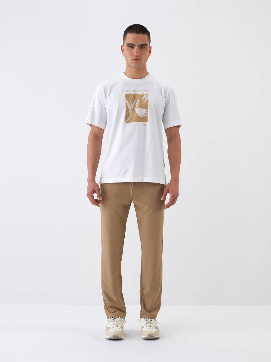 Xint Beige Slim Fit Jogger Pant
