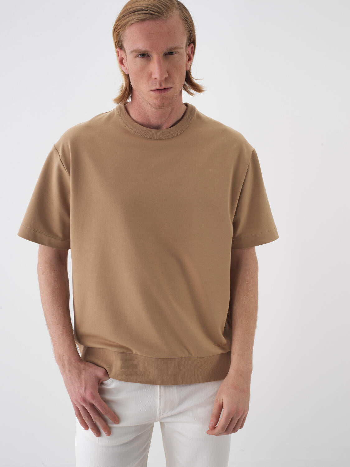 Xint Camel Oversized Plain T-shirt