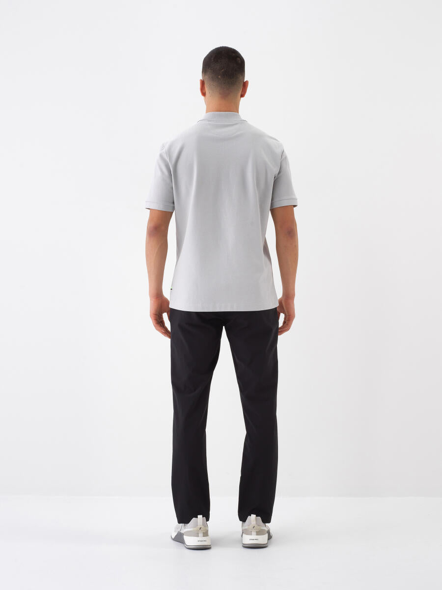 Xint Short Sleeved Grey Polo With Logo
