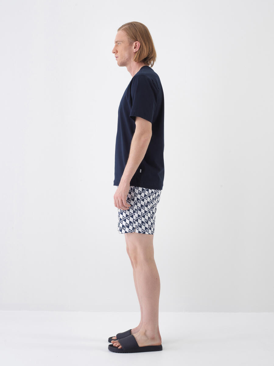 Xint Navy Regular Fit T-Shirt With Print