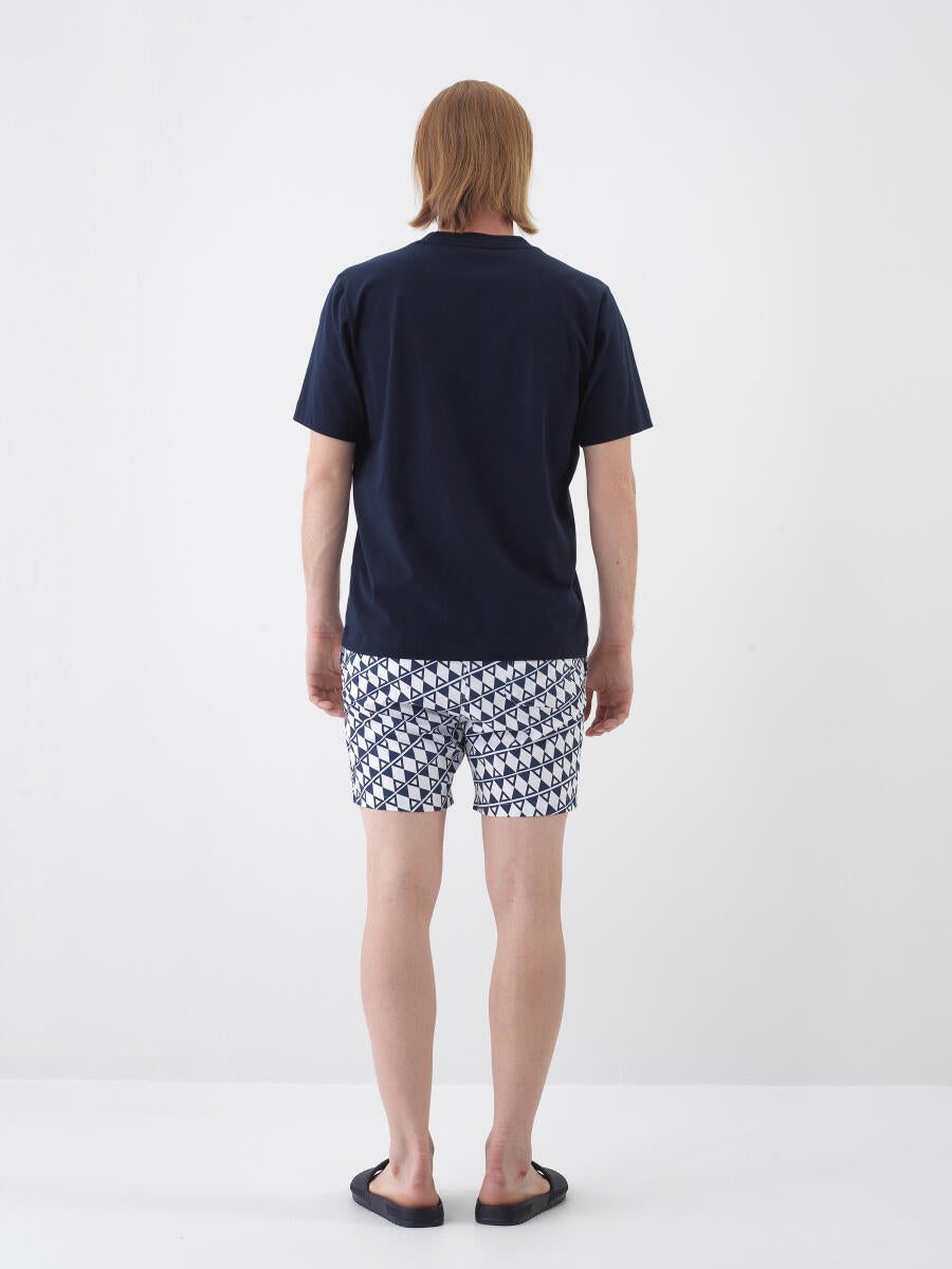 Xint Navy Regular Fit T-Shirt With Print
