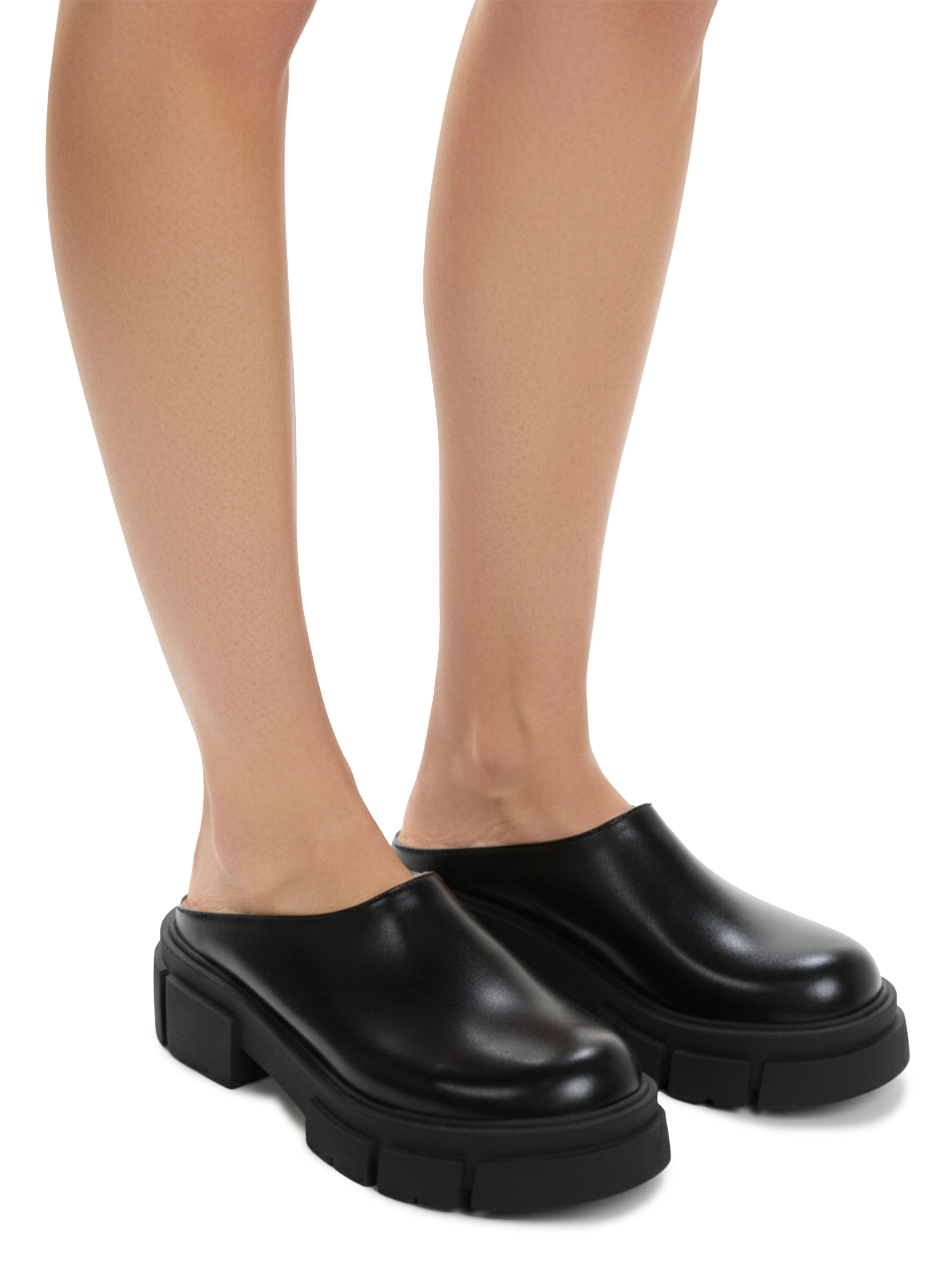Black Slip On Clogs Shoes