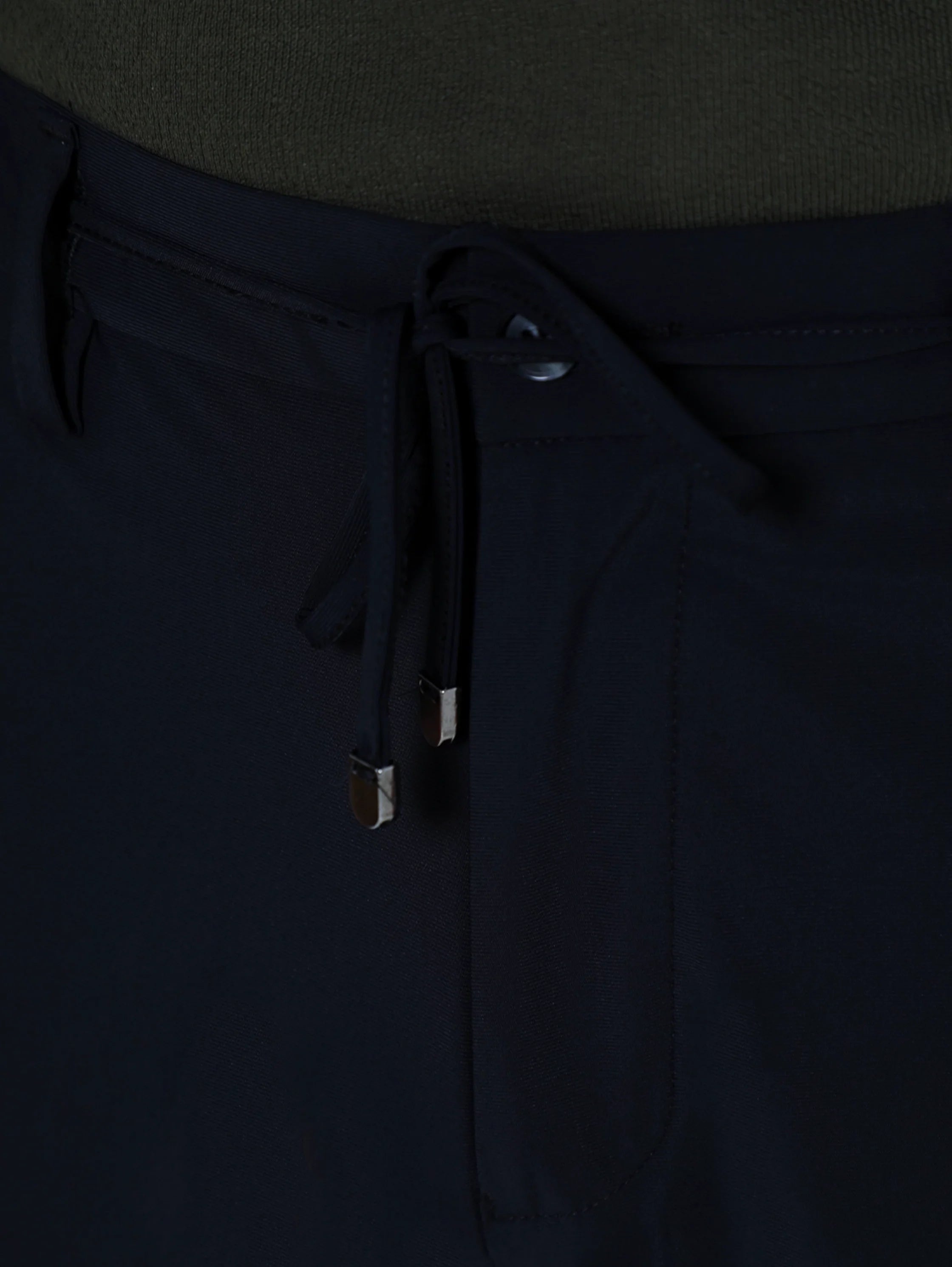 Modern Silhouette Black Pant With Elastic Waist